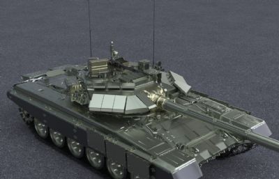 印度T90S主战坦克3dmax模型