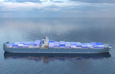 远洋货运货船3dmax模型