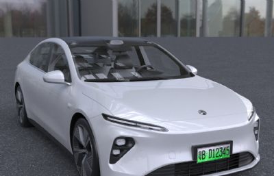 2023款NIO蔚来ET7新能源汽车3dmax模型