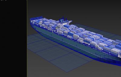 远洋货运货船3dmax模型