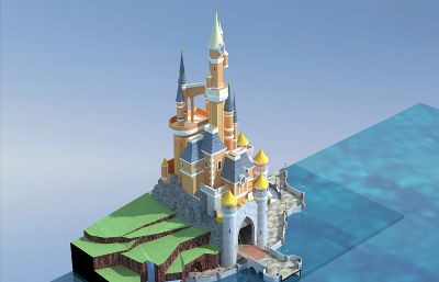 迪斯尼乐园睡美人城堡3dmax模型