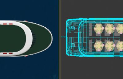 豪华快艇,游艇3dmax模型