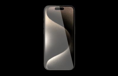 苹果iPhone 15 Pro Max旗舰机 钛合金C4D模型