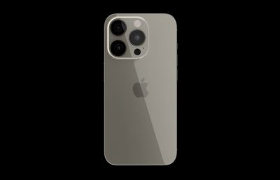 苹果iPhone 15 Pro Max旗舰机 钛合金C4D模型