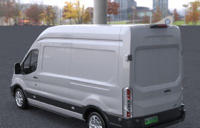 福特Transit纯电动商用面包汽车3dmax模型
