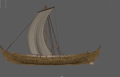 维京船,帆船,古代木船