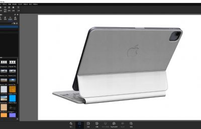 苹果iPad Air带键盘平板电脑keyshot渲染3D模型