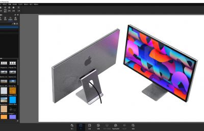 苹果Studio Display 27 英寸 5K显示器keyshot渲染3D模型