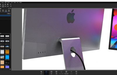 苹果Studio Display 27 英寸 5K显示器keyshot渲染3D模型