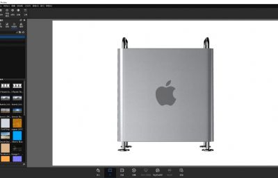 苹果Mac Pro电脑主机keyshot渲染3D模型