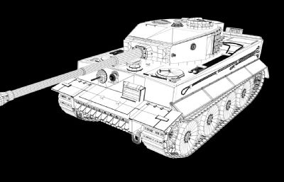 虎式坦克Maya模型