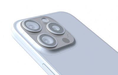 iPhone 15 Pro 手机3D模型(ksp+stp素模),keyshot2023渲染