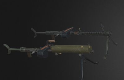 二战德国机枪,轻机枪,MG42机枪游戏道具