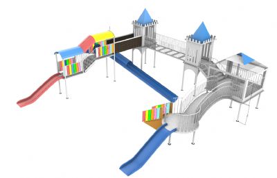 幼儿园滑滑梯,儿童游乐设施rhino模型