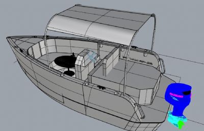 法国小船,游艇rhino模型