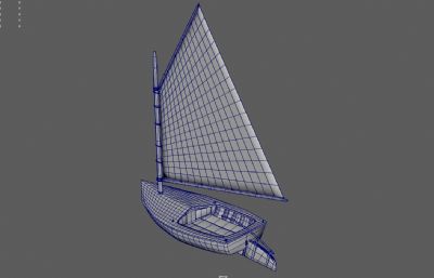 古代木船,渔船,单桅帆船