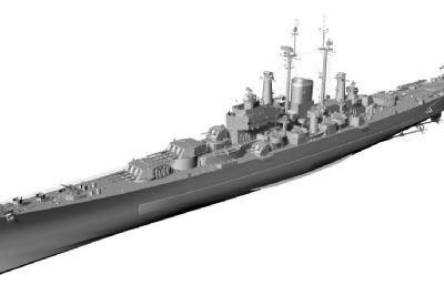 得梅因级重巡洋舰max,obj,stl模型