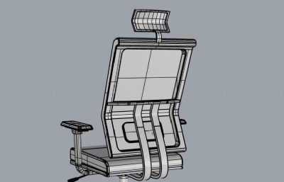 夏季透气网格办公椅rhino模型