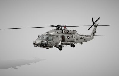 西科斯基SH-60海鹰直升机3dmax模型