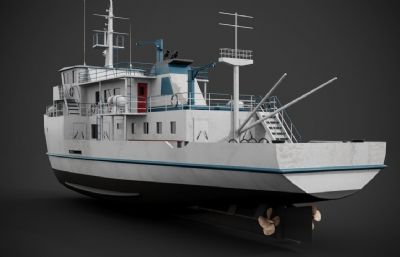 补给船,渔船max,fbx模型