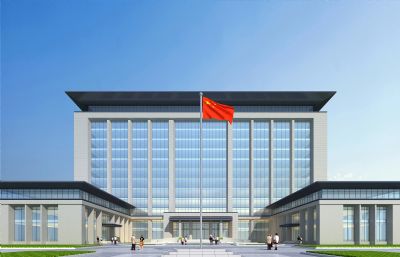 新中式行政办公楼3dmax模型