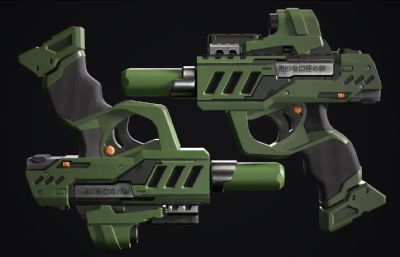 绿色科幻手枪