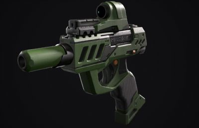 绿色科幻手枪