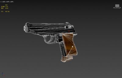 瓦尔特PP系列手枪道具3dmax模型
