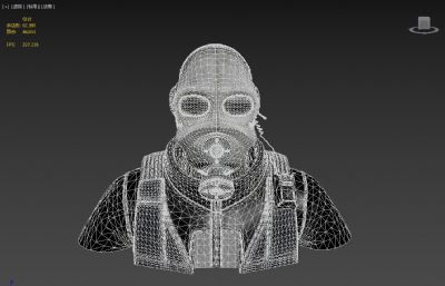 民用防护面具,生化面具3dmax模型
