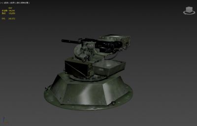 自动炮塔,防空炮3dmax低模