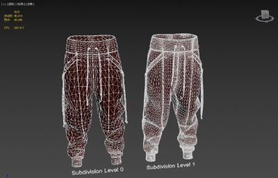 裤子,休闲裤,运动裤3dmax模型