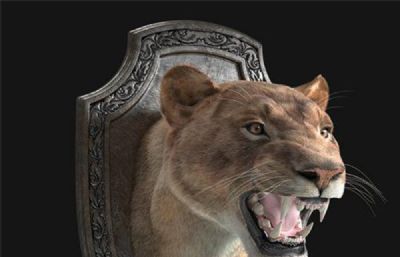狮子首,狮子头装饰品3dmax模型