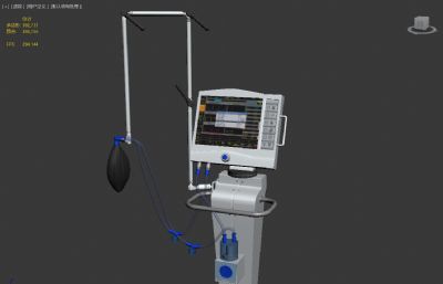 呼吸机3dmax模型