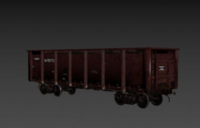 货运火车皮,火车车厢3dmax模型