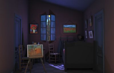 画家的卧室,房间Maya模型