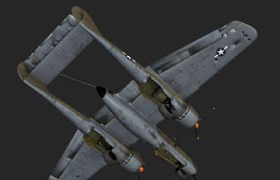 P-61黑寡妇战斗机3dmax模型