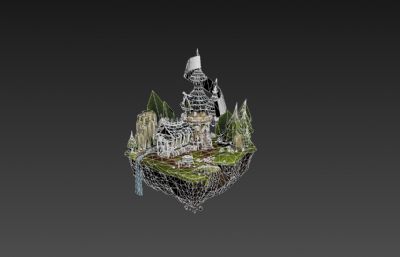 卡通城堡场景3dmax模型