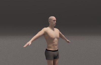西方男子人体max,fbx模型