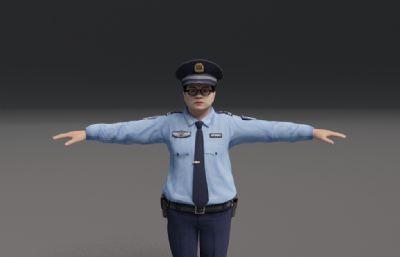 次世代警察角色3dmax模型