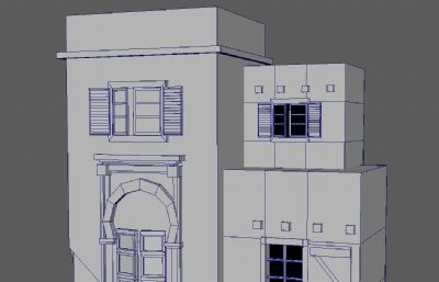 民宅楼房maya模型