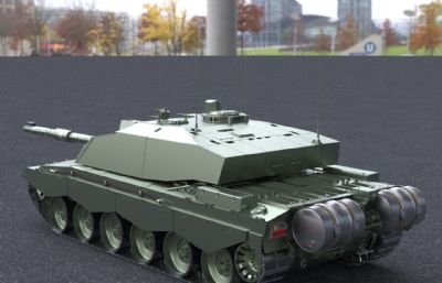 现代化坦克3dmax模型