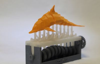 游泳海豚stl模型