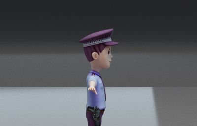 卡通警察3dmax模型