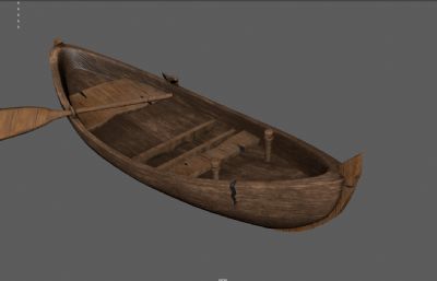 旧木船,小木船,木舟,带桨的船