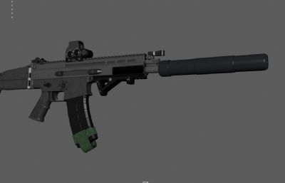 FNSCAR突击步枪游戏枪械模型