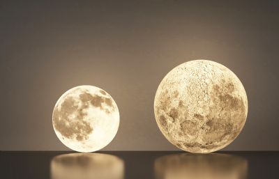 月球,月球灯,创意星球台灯3dmax模型