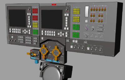 太空返回舱操控台,操控面板rhino模型