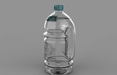 机油瓶,玻璃水瓶子,矿泉水瓶rhino模型