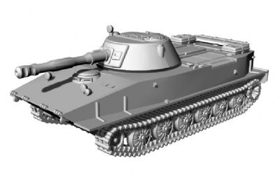 PT-76水陆坦克stl模型