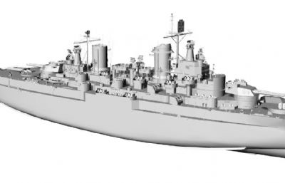 美国海军星座号战列巡洋舰stl,obj模型